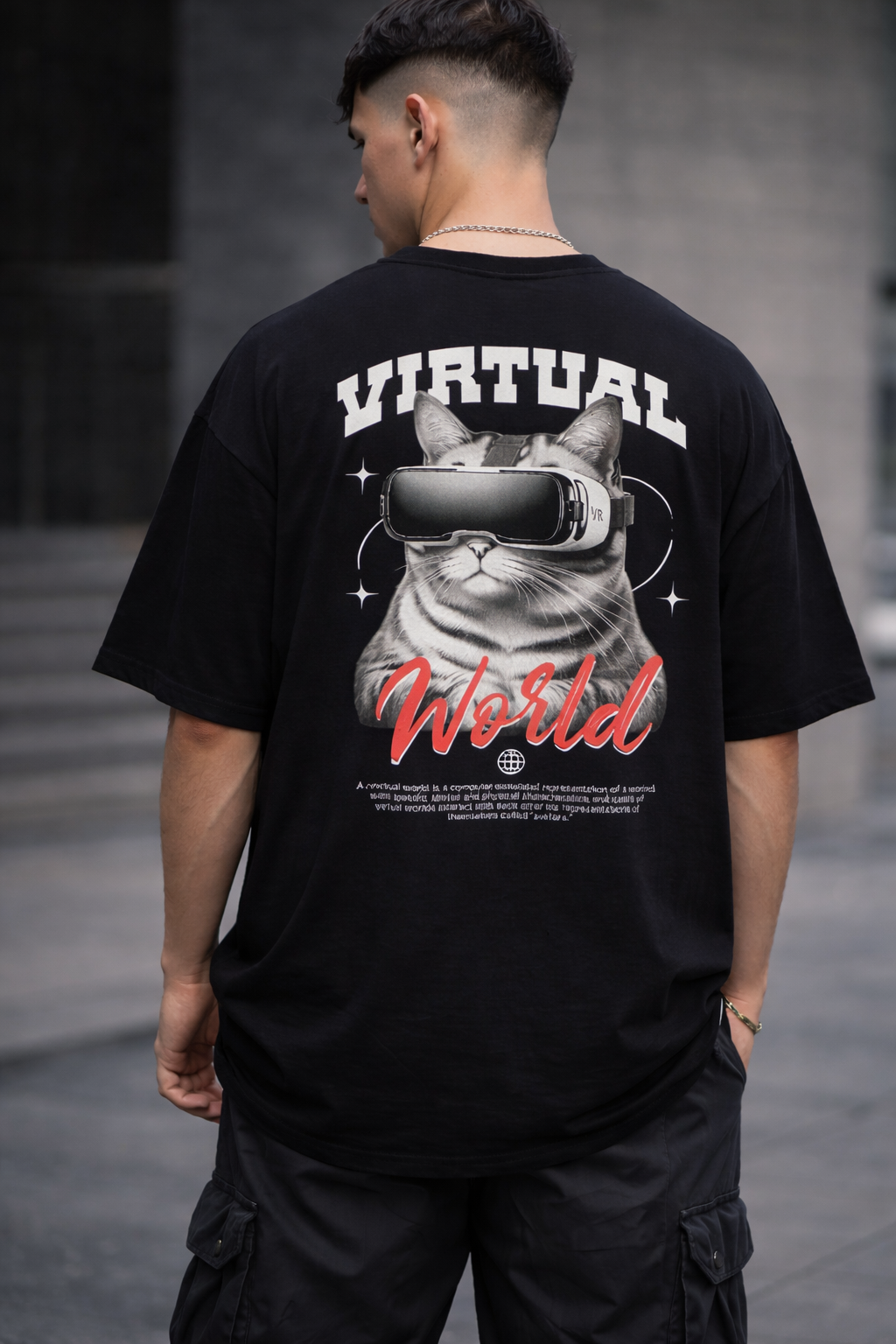 VIRTUAL WORLD OVERSIZED T-SHIRT