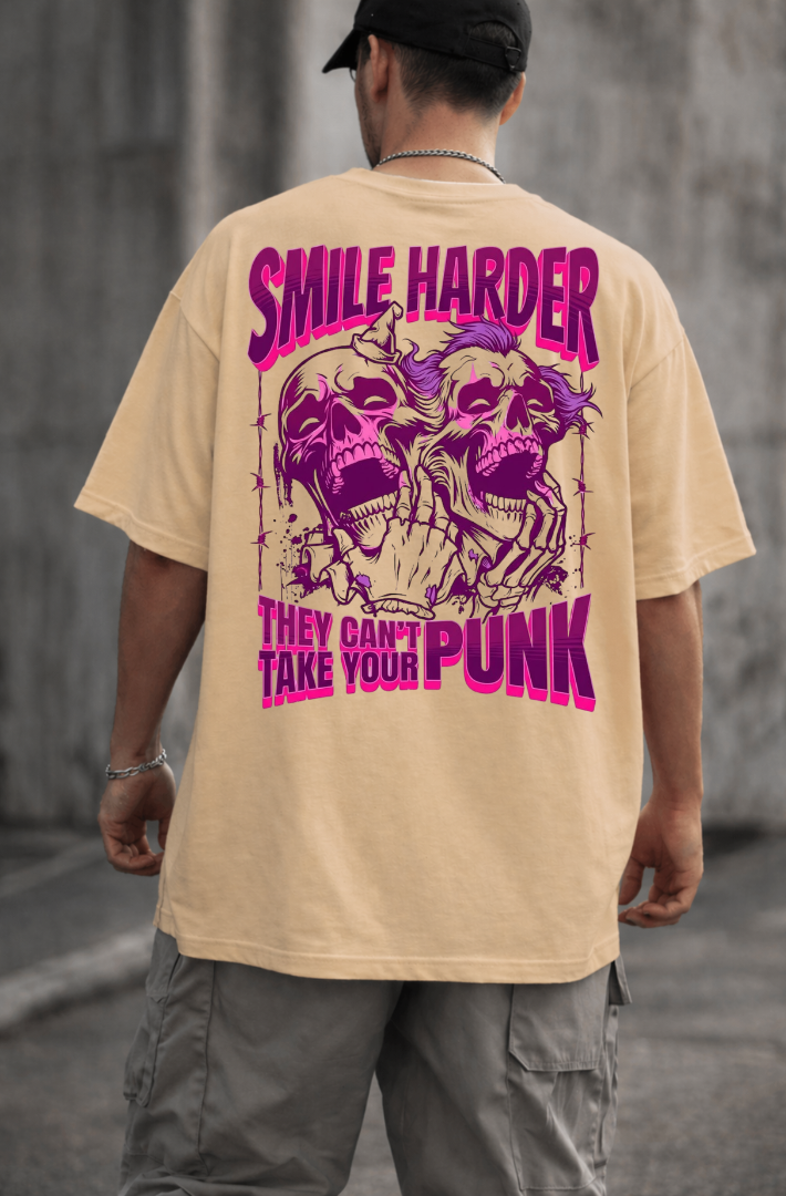 SMILE HARDER OVERSIZED T-SHIRT