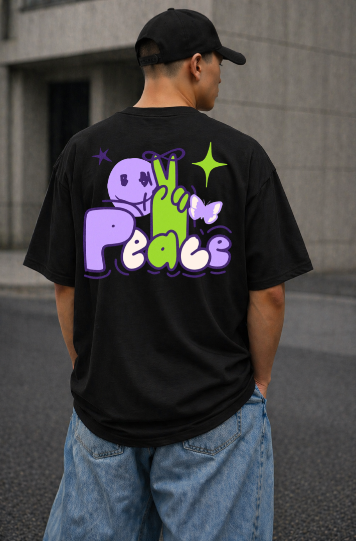 OK PEACE OVERSIZED T-SHIRT