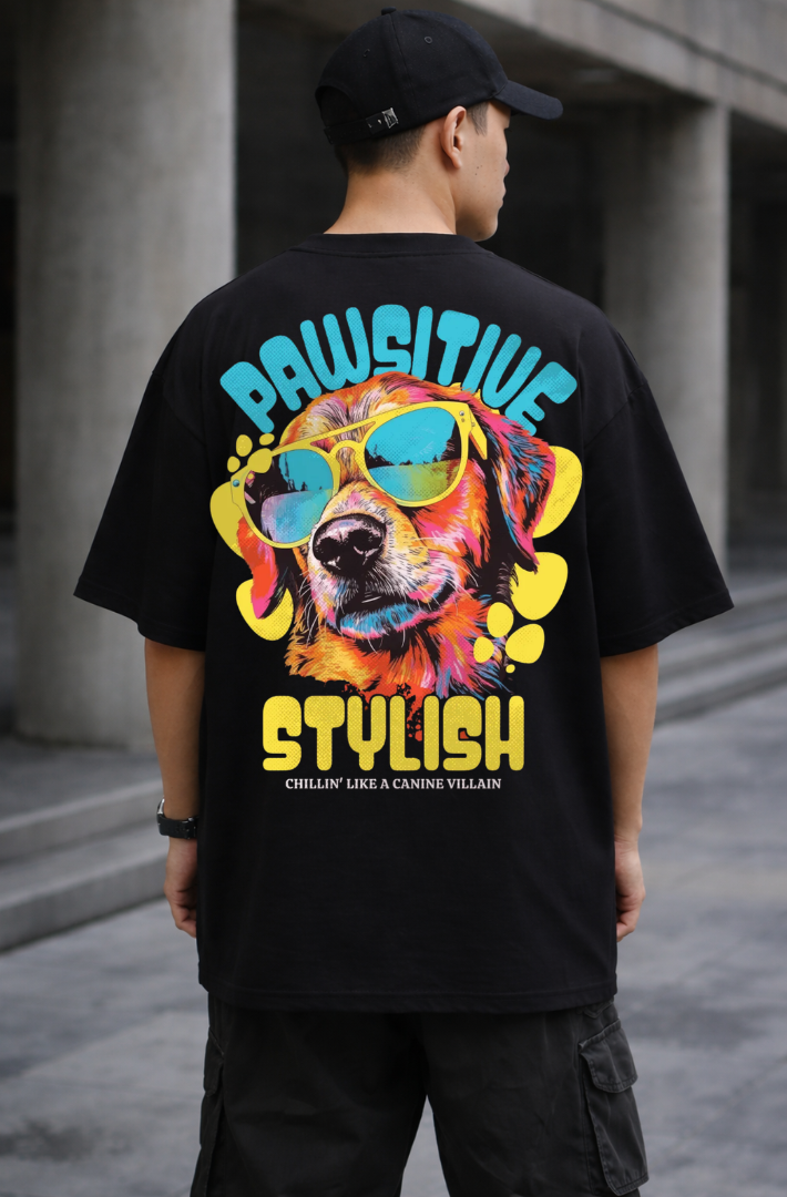 PAWSITIVE STYLISH OVERSIZED T-SHIRT