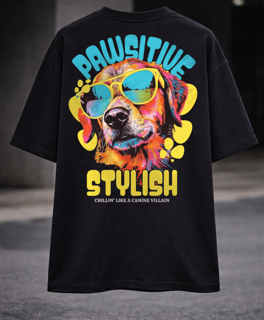 PAWSITIVE STYLISH OVERSIZED T-SHIRT