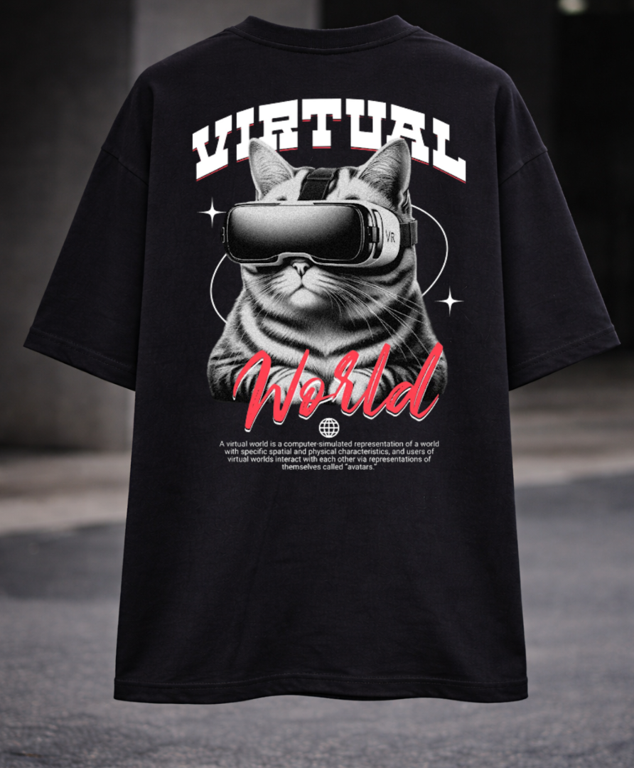 VIRTUAL WORLD OVERSIZED T-SHIRT